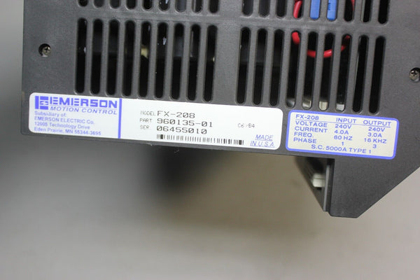 EMERSON POSITIONING SERVO DRIVE  P/N: FX-208