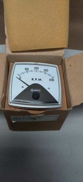 Crompton 016-01AA-HGXX panel meter gauge  0-400 RPM NEW