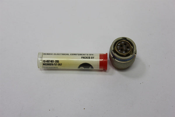  BENDIX MIL SPEC CIRCULAR CONNECTOR WITH CONTACTS JT06RE-10-55