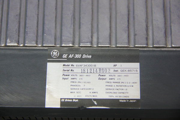 GE 1HP AC DRIVE 6VAF343001B