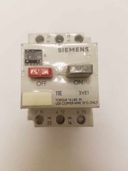 Siemens Motor Starter Protector 3VE1015-2JU00 