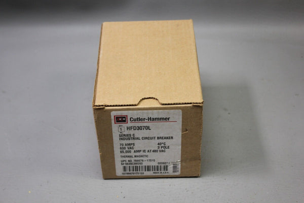 NEW CUTLER HAMMER INDUSTRIAL CIRCUIT BREAKER HFD3070L