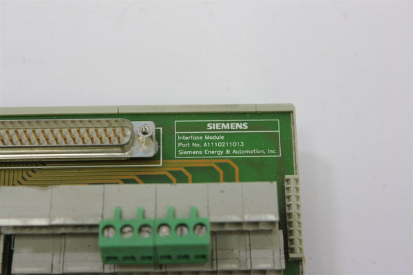 SIEMENS INTERFACE MODULE A1110211013 99.800.0400.0 D-SUB-S37