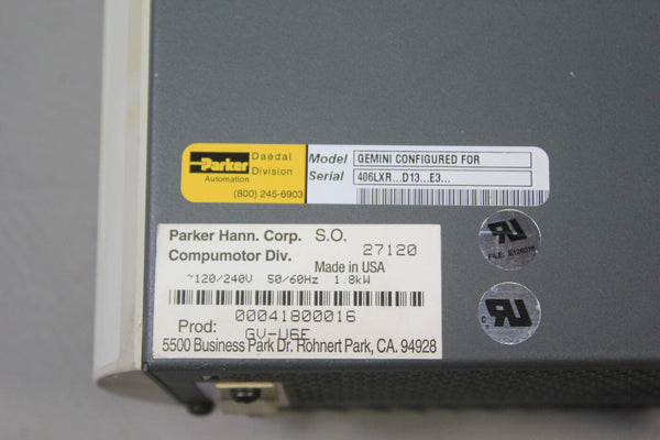 PARKER GEMINI SERVO DRIVE GV-U6E