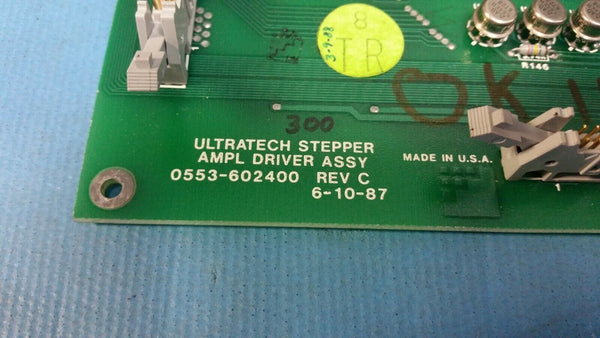 Ultratech Stepper Ampl Driver Board 0553-602400 Rev C