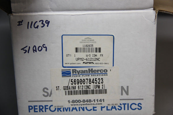 NEW ST. GOBAIN FURON HIGH PURITY DIAPHRAGM VALVE UPM2-61212NC