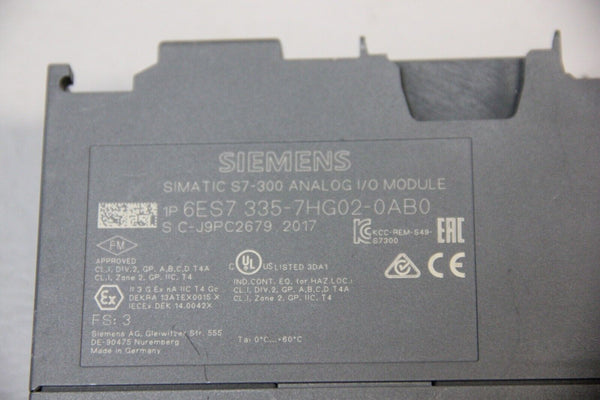 SIEMENS SIMATIC S7 PLC MODULE 6ES7 335-7HG01-0AB0