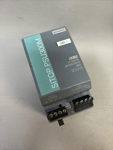 Siemens, 6EP1436-3BA10, Sitop PSU300M 20A 24V Power Supply