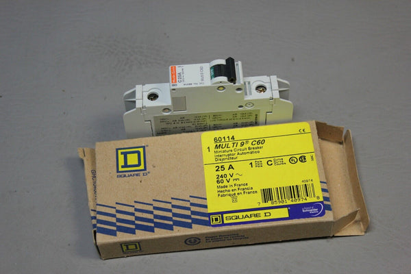 NEW SQUARE D MULTI 9 C60 CIRCUIT BREAKER 25A 60114