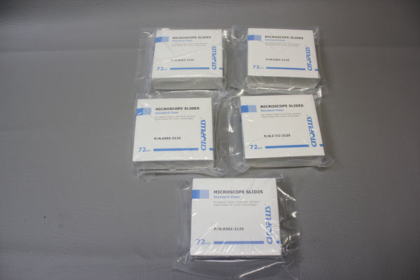 LOT OF 5 Citoplus Laboratory Glass Microscope Slides 0302-2125 - 72 Pack EXPIRED