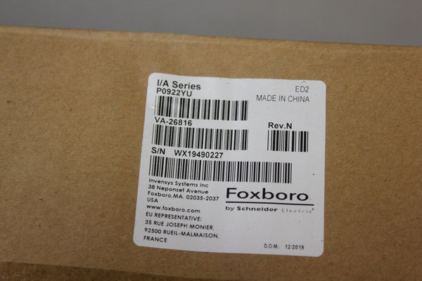 NEW FOXBORO/SCHNEIDER POWER SUPPLY P0922YU FPS400-24