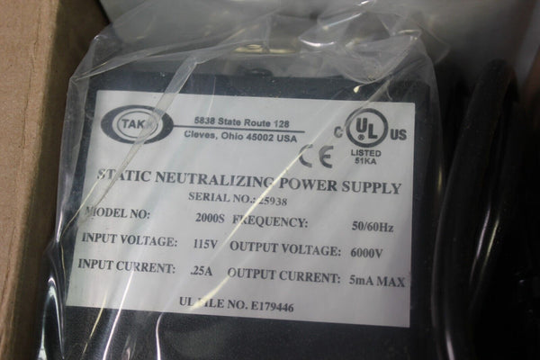 NEW TAKK STATIC NEUTRALIZING POWER SUPPLY	2000S