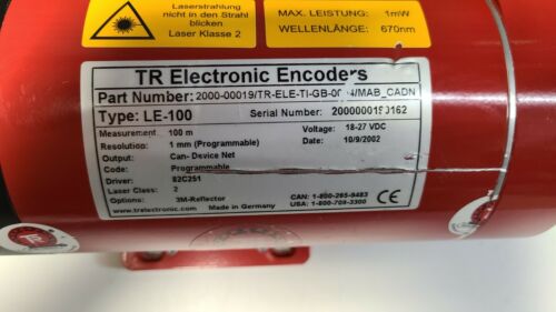TR Electronic LE-100 Laser Measurement Device 2000-00019/TR-ELE-TI-GB-0004