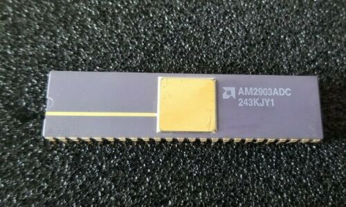 Vintage AMD Purple Ceramic & Gold 48 Pin DIP Chip Microprocessor AM2903ADC