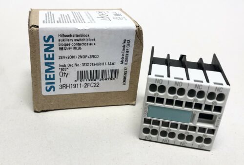 New Siemens Auxiliary Switch Block 3RH1911-2FC22