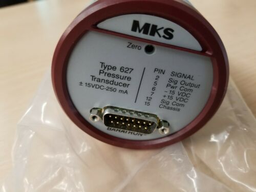 New MKS Type 626 Baratron Pressure Transducer 627A12TDC 100TORR