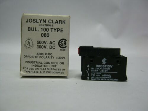 Joslyn Clark 080BF10V Indicator Switch 100 Type NEW