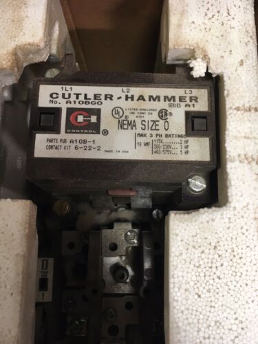 Cutler Hammer Eaton A10BG0 Nema size 0 Magnetic Starter new